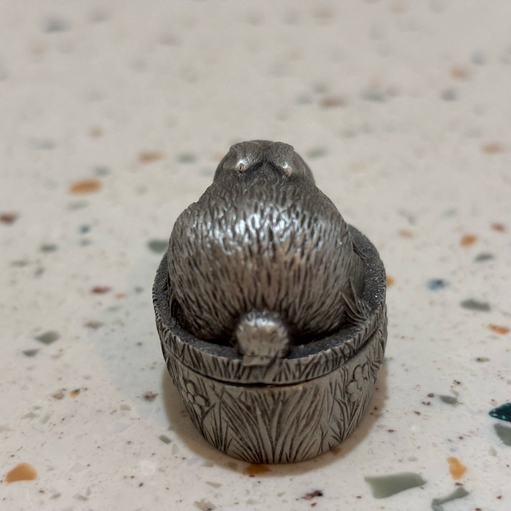 Silver Pewter Rabbit Trinket Box - Picture 5 of 7
